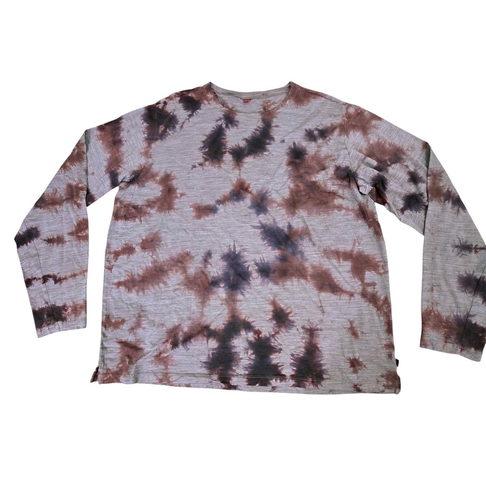 Lululemon lab‎ Wool-Blend Tie Dye Mens XL Long Sleeve Shirt Dusty Bronze Copper